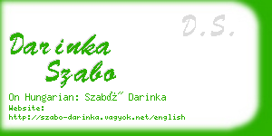 darinka szabo business card